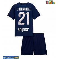 Paris Saint-Germain Lucas Hernandez #21 Heimtrikotsatz Kinder 2025-26 Kurzarm (+ Kurze Hosen)